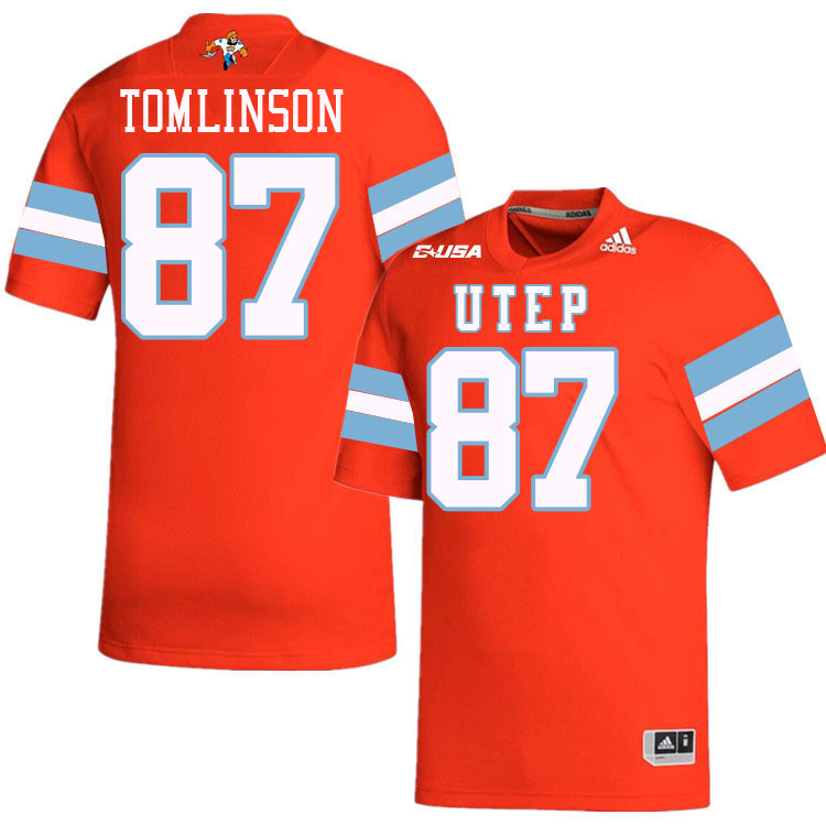 Eric Tomlinson UTEP Jersey,UTEP Miners #87 Eric Tomlinson College Football Jersey,Uniforms-Throwback